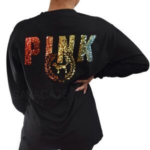 Victoria’s Secret Pink bling sequins oversized tee